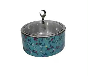 Marmite de buffet ronde élégante avec taille personnalisée fabriquée en bois et équipée d'un couvercle en verre durable pour un service alimentaire élégant - Product Image 6