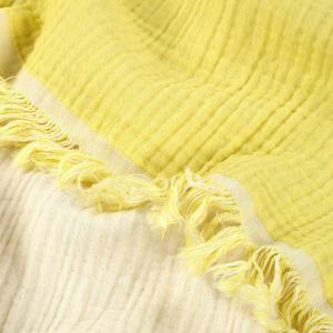 Vente en gros de serviette de bain turque légère tissée 4 couches de tissu de mousseline serviette de plage douce broderie personnalisée Logo Pestemal - Product Image 2