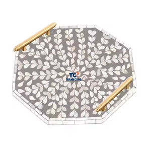 Bandeja de servicio de nácar MDF hecha a mano al mejor precio, nuevo diseño de Vietnam para vacaciones de Ramadán o uso durante todo el año - Product Image 2