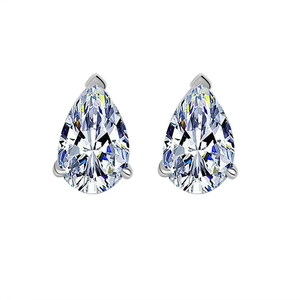 Boucles d'oreilles vintage en diamant poire, diamants de laboratoire de qualité supérieure couleur D, 3 carats, clarté VS - Product Image 1