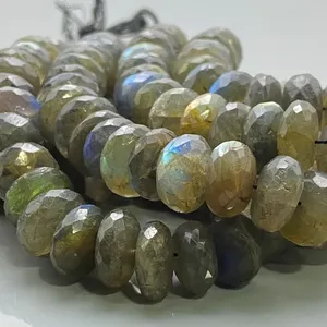 Cuentas de Labradorita Natural Chakralume, Facetadas en Forma de Rondelle de 13-15mm, Grado AA, para la Fabricación de Pulseras y Joyería - Product Image 3
