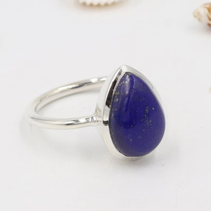 925 Sterling Silver Bezel Setting <b>Lapis</b> <b>Lazuli</b> Gemstone <b>Ring</b> Trendy Christian Handmade Antique Fine Jewelry Certified - Product Image 4