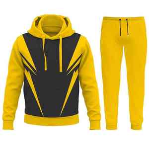 SMART SHINE ENTERPRISES Ensemble de survêtement personnalisé pour homme, taille plus, hiver, uni, léger, polyester/coton, respirant - Product Image 4