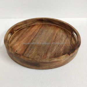 Más vendidos elegante hecho a mano de madera maciza bandeja para servir plato moderno diseño Vintage para el desayuno que sirve en el restaurante del Hotel en casa - Product Image 2