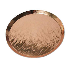 Bandeja de cobre de lujo para decoración del hogar, bandeja redonda de Metal hecha a mano para servir, mesa decorativa - Product Image 6