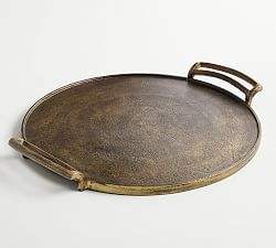 Plateau de service traditionnel en laiton avec motifs culturels, idéal pour les festivals, les mariages et les événements religieux - Product Image 2