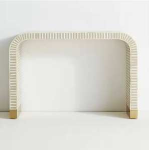 Mesa de Noche Artesanal con Incrustaciones de Hueso para Decoración Navideña del Hogar, Diseños Personalizados, Mesa de Noche de Estilo Antiguo con Incrustaciones de Hueso y Madreperla - Product Image 5