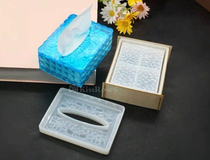 Boîte à mouchoirs en résine faite à la main, incrustée, qualité supérieure pour salles de bain domestiques, disponible en stock - Product Image 5