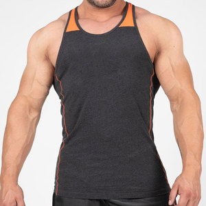 เสื้อกล้ามสีพื้นแบบใหม่สำหรับผู้ชาย รับสกรีนโลโก้ ดีไซน์แขนกุดแบบเร็กแลน สไตล์วินเทจลำลองสำหรับใส่กลางแจ้ง - Product Image 1