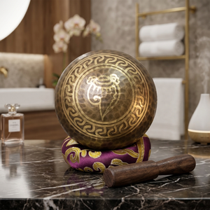 Juego de Cuencos Tibetanos Hechos a Mano de 9.5 cm con Grabado de Ojo de Buda, Cuenco de Sonido para Meditación y Terapia de Chakras - Product Image 5