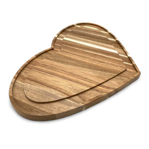 Cadeau pour la Saint-Valentin, planche à découper ronde en bois d'acacia, nouveau design, grande planche à fromage et à charcuterie, passe au lave-vaisselle, gravure possible - Product Image 4