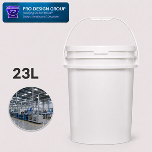 23L Plastic <b>Bucket</b> <b>with</b> Flat <b>Lid</b> for Heavy Duty Packaging, ISO 9001 Manufacturer - Product Image 1