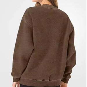 Women's customize sizes Fleece cotton sweatshirts Winter Long Sleeve sweaters new designs round collar sweatshirts high quality - Product Image 2