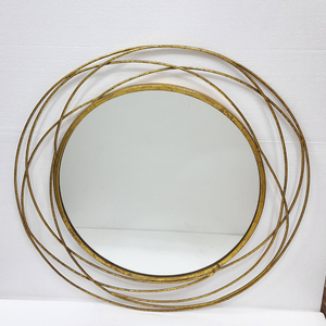 Miroir de maquillage tendance en aluminium, miroir mural en métal, design de branches d'arbre, miroir mural plaqué or - Product Image 3