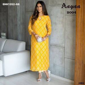 สินค้ามาใหม่ ชุดคุर्ติ-กางเกงขายาวผ้ามัสลินพิมพ์ลายดิจิทัลสุดฮิต คอลเลคชั่นจากซูรัต จำหน่ายในราคาขายส่ง - Product Image 6