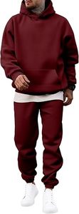 Conjunto de Sudadera con Capucha y Pantalones Deportivos Casuales para Hombre, de Algodón y Felpa, Traje Deportivo de Invierno, Proveedor de Marca Personalizada - Product Image 5