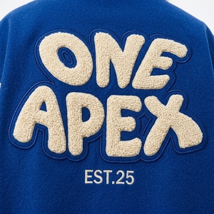 Veste Letterman surdimensionnée bleu royal personnalisée pour femmes, broderie de qualité supérieure, streetwear, vente en gros - Product Image 6