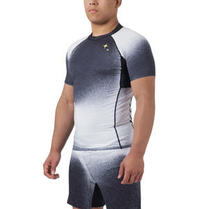 Rashguard personnalisé pour hommes BJJ MMA, manches longues, compression, UPF50, respirant, séchage rapide, 100% polyester, fabricant OEM - Product Image 5