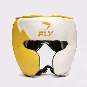 White Yellow Wholesale Customized Fly Training & Sparring Boxing Gear Set Gloves Headgear & <b>Groin</b> <b>Guard</b> Custom Fly Protection - Product Image 6