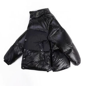 Veste d'hiver légère matelassée pour homme, coupe slim, avec capuche et fermeture éclair, personnalisable OEM, style décontracté et brillant - Product Image 5