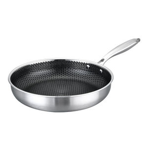 Sartén para freír huevos fritos y filetes, de aluminio y acero de tres capas, sartén de acero inoxidable 304 - Product Image 1