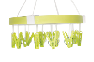 Round <b>Plastic</b> Clothes Drying Rack With 16 Clips <b>Hook</b> Type Multifunctional For Laundry Room Durable Design - Product Image 3