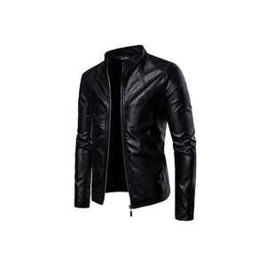 Men PU Leather <b>Jacket</b> <b>Vintage</b> Moto <b>Racer</b> Stylish High Quality Winter Coat Top Trending Canvas Camouflage High Street - Product Image 2