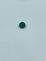 Pierre précieuse émeraude verte de haute qualité 4,80 mm 0,40 ct, sertie à griffes sur chaîne torsadée, pierre libre pour la fabrication de bijoux