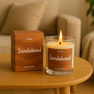 Velas de cera de soja personalizadas al por mayor, juego de velas perfumadas con logotipo y cajas de embalaje, velas de cristal de 7oz para decoración del hogar, bodas y Navidad - Product Image 1