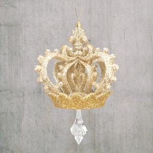 Décoration de Noël et du Nouvel An populaire, or et argent mélangés, paillettes acryliques 3D, couronne, pomme de pin, flocon de neige, ornement unique en éclats - Product Image 2