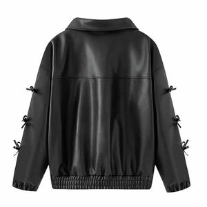 PIHA SPORTS Women's Genuine Leather Cow Leather <b>Lightweight</b> Biker <b>Jacket</b> Full Sleeve Breathable Vintage Winter Style Zipper - Product Image 3