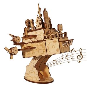 Puzzle 3D in Legno Fai-da-Te, Kit Modello Castello con Carillon, Regalo di Compleanno per Donne - Product Image 4