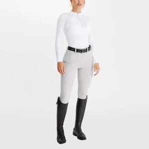 Chemise de base à manches longues pour femme, respirante, de haute qualité, nouvelle arrivée, couleur personnalisée, coupe ajustée, pour la compétition d'équitation - Product Image 6