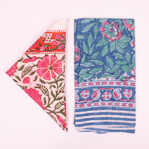 21x21" Craftjaipur Luxury Handkerchief Bandana Hand Drawn Cotton <b>Square</b> <b>Scarf</b> Breathable Casual Spring Fashionable Unisex Wrap - Product Image 5