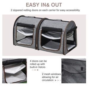 Zaino Trasportino Lusso Casual per Gatti, Borsa da Viaggio Portatile con Chiusura a Cerniera e Fantasia Animale per Proprietari di Gatti in Movimento - Product Image 2