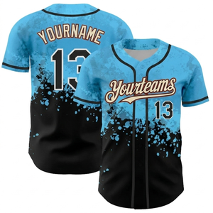 Maillot de baseball personnalisé, respirant, séchage rapide, uniforme d'équipe personnalisé, sublimation, boutonné, pour hommes - Product Image 1