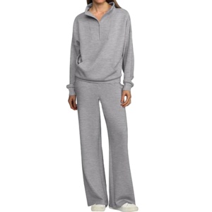 ชุดกีฬาสองชิ้นสำหรับทั้งชายและหญิงชุดออกกำลังกายขนแกะขนาดพลัสไซส์สำหรับคุณแม่ชุดวิ่งออกกำลังกายขายส่ง - Product Image 1