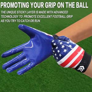 Guantes de Fútbol Americano de Silicona Superadherentes de la Mejor Calidad, Ligeros y Profesionales para Adultos y Jóvenes - Product Image 6