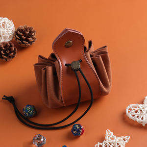 Bolsa de Almacenamiento de Dados de Cuero PU con Cordón, Portátil, para Juegos de Rol, Ideal para Regalos, Venta al Por Mayor - Product Image 2