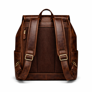 Strong and Stylish Leather <b>Backpack</b> for Men with Ergonomic Design, Laptop Compartment and Travel-Friendly Premium Handmade - Product Image 2