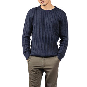 Cardigan en laine 100% pour homme avec logo brodé sur le devant, pull chaud en tricot, décontracté, pour l'extérieur, automne-hiver, nouveau style - Product Image 1