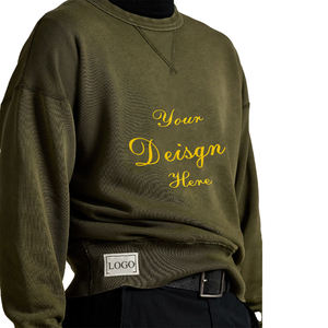 Sweat-shirt graphique en molleton coupe vintage premium pour homme, en mélange de coton, teint et délavé, style streetwear décontracté, pull, service OEM - Product Image 5