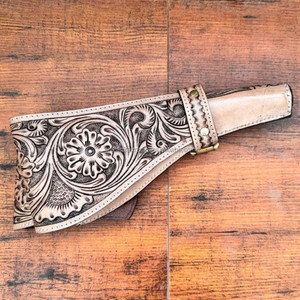 Fundas de caza de estilo vaquero de cuero de vaca talladas reales hechas a medida fundas de ilustraciones hechas a mano occidentales lujosas con lazo para cinturón - Product Image 3