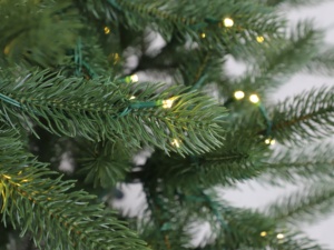 Sapin de Noël Artificiel 1,5-3 m Pré-éclairé LED Blanc Chaud, Forme Pleine Articulée, Arbre de Noël d'Intérieur Robuste et Durable - Product Image 4