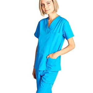 Ensemble de blouses médicales en polyester et coton pour femmes et hommes, blouses médicales et pantalons - Product Image 2
