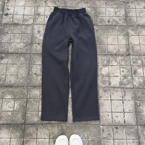 OEM <b>Wholesale</b> Custom Solid Cropped Hoodie <b>Flared</b> <b>Sweatpants</b> Unisex Screen Print Logo Pullover Sweatsuits for Winter 100% Cotton - Product Image 3