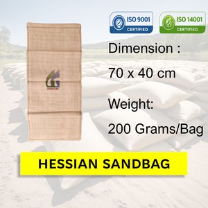 กระสอบป่านขนาด 70x40 ซม. น้ำหนัก 200 กรัม ย่อยสลายได้ 100% สำหรับควบคุมน้ำท่วม ขายส่งโดย Goodman Global บังกลาเทศ - Product Image 2