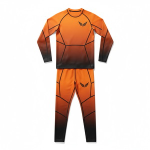 Ensemble de sport tendance 2026 pour homme : survêtement de compression, rashguard, leggings de gym, t-shirt à manches longues, idéal pour le jogging et l'entraînement en extérieur - Product Image 1