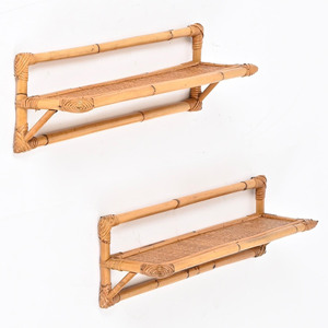 Estante de pared para decoración del hogar, estante para especias de ratán, organizador de almacenamiento para cocina y dormitorio, estantes colgantes - Product Image 2