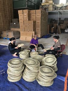 Plateau en jonc de mer spécialement conçu en gros avec scène d'océan incrustée de nacre pour la décoration du Ramadan Eid - Product Image 5